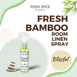 Fresh Bamboo Room Linen Spray 100 ml 250 ml Air Freshener Linen Spray Deodorizer Odor Eliminator Remover Posh Spice