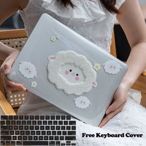 3D Plush Sheep Leather Embroidery Case for Macbook Air M1 M2 M3 13.6 15.3 inch 2024 A2179 A2337 A2681 A2941 Sheep For Pro14 2023 M2 M3 Plush computer case