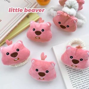 Cute Plush Beaver Loopy Doll Hairpin Hair Rope Bangs Broken Hair Hair Clip Side Clip Hair Claw Hair Accessories