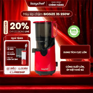 Máy ép chậm hoa quả Lazychef máy làm kem kết hợp máy ép trái cây hoa quả nguyên trái công suất lớn vắt kiệt bã giữ nguyên dưỡng chất