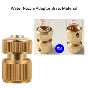 Garden Hose Brass Straight Nozzle High Pressure Spray & Brass Nozzle Adaptor Connector