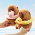 BEIBEI Summer Capybara Plush Toy Cute Swimming Circle Capibara Anime Fluffty Toy Capybara Stuffed Toy Soft Capybara Plush Doll Birthday Gift. 