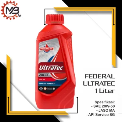 Oli Motor Bebek Federal Ultratec 4 Tak 1Liter SAE 20W-50