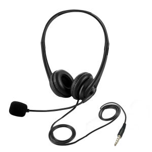 3.5MM/USB Wired Headset with Rotating Noise Cancelling Mic Stereo head phone for Call Center Office Business Headset