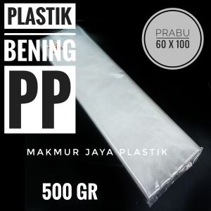 [ PP PRABU 60 X 100 ] KANTONG PLASTIK KEMASAN MAKANAN PP BENING 60 X 100