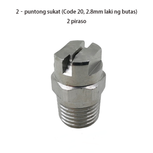 2PCS 65 Degree Stainless Steel Spray Fan Nozzle Tip for High Pressure Washer and Watering