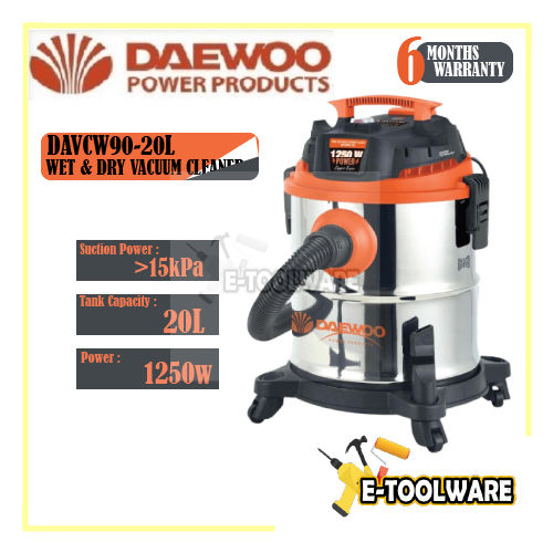 Daewoo 20L Wet & Dry Vacuum Cleaner 1250W Lazada