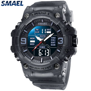 SMAEL Sports Mens Watches Top Brand Outdoor Classic Waterproof LED Digital Analog Quartz Watch Date Light Multi-Function Clock