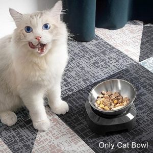Double Stainless Steel Feeding Bowl for Cats Dogs Small Pets Adjustable and Washable 304 Stainless Steel Nonslip No Spill Pet Bowls SH042