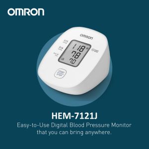 Omron HEM-7121J Automatic Upper Arm Blood Pressure Monitor BP BPM Digital Battery Operated