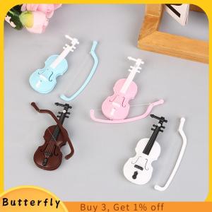 Butterfly ไวโอลินจำลองขนาดเล็กทำด้วยมืออุปกรณ์ตกแต่งไวโอลินสำหรับตกแต่งไวโอลินไร้กลิ่น