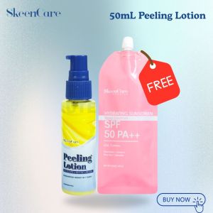 Duo Set Skeencare Peeling Lotion (All Sizes) + 50ml Hydrating Sunscreen Gel Cream