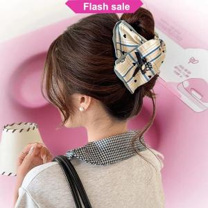 SHENHAO2🎀 Kẹp vuốt tóc nơ phong cách Anh cho nữ kẹp cá mập đuôi ngựa khí chất cao cấp quà Tặng phụ kiện tóc thời trang