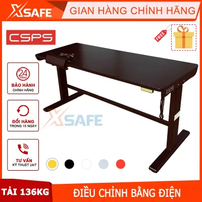 Bàn làm việc văn phòng thông minh nâng hạ độ cao bằng điện CSPS tính năng ghi nhớ độ cao mặt bàn 167x62cm chiều cao 80-120cm motor bền bỉ bàn làm việc điều chỉnh độ caochính hãngxsafe