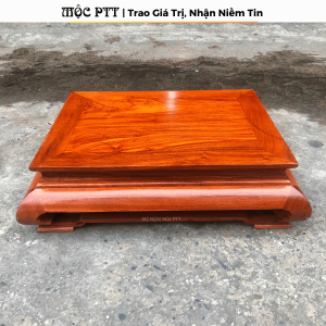 Đế Tượng  Kỷ chữ nhật  Khay trà gỗ Hương Đá mẫu trơn Cao 15 cm