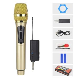 Haomuren wireless karaoke microphone rechargeable mic 50 meters reception distance rechargeable circular shape suitable for UHF FM KTV