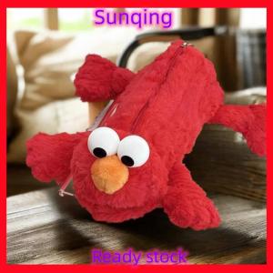 SQ Stationery [Flash Sale] Cute Red Mockingbird Plush Pencil Case Student Stationery School Supplies Kawaii Doll Back To School Storage Bag Pen Stationery