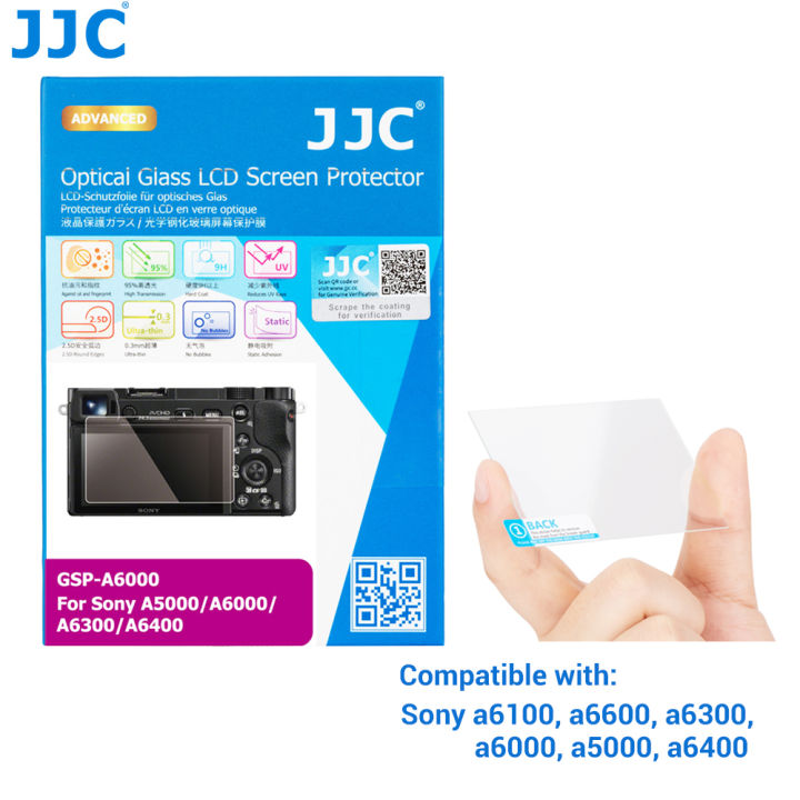 JJC (2 PACK) Gehard Glas Screen Protector voor Sony A6400 A6300 A6000 A5000 A6100 A6600 Micro-enkele Camera, Ultradunne HD, Hoge Hardheid Shatterproof Anti-Bubble