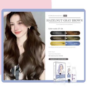 STYLEFIT Hair Color Premium Milk Tea Ash Hair Dye Set (100ml Hair Dye+100ml Oxidant)