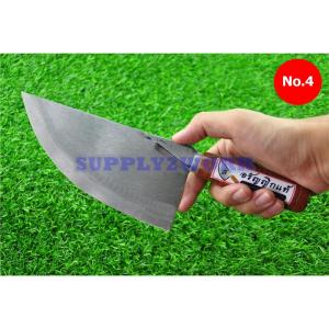 มีดปังตอ ปังตอ มีดอีโต้ มีดปาดเนื้อ มีดเขียงหมู มีดทำครัว มีดปาดหมูใบเลื่อย เบอร์ 4