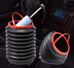 ถังขยะในรถ ถังขยะพกพา ถังน้ำ สารพัดประโยชน์ ใส่ของ ใส่ขยะ ใส่น้ำให้สัตว์เลี้ยง ยืดหดได้ เก็บและใช้งานสะดวก