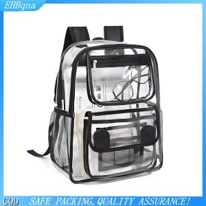 [COD] Transparent Backpack Transparent Storage Bag Students Bookbag Pocket Storage Bag Clear Beach Bag Work School