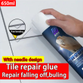 Tiles grout sealant 650ml Tiles adhesive glue Adhesive floor tiles Tile gap filler With needle design The needle tube design can go deep into the gap to repair loose floor tiles Waterproof tile adhesive Tiles Glue adhesive. 