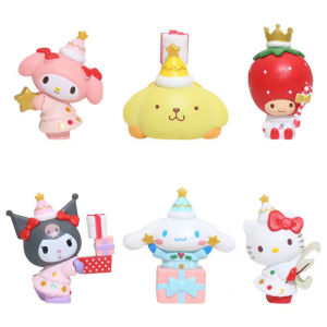 6 Pcs Hello Kitty  Sanrio Karakter Action Figure Birthday Cake Topper