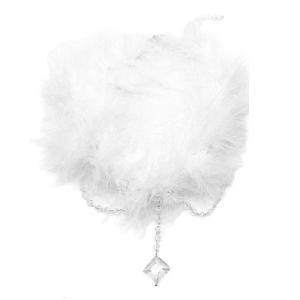 Elegant Feather Plush Choker Women Fashion Tassel Necklace Zircon Pendant Necklaces Wedding Party Gifts