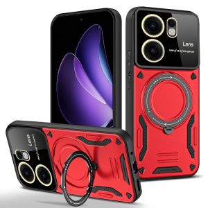 OPPOReno13F Case For OPPO Reno 13 Pro 13F 5G 2024 reno13 reno13pro reno13f Phone Casing Back Cover Shockproof Bumper Car Stand Holder Bracket Camera Protect Soft TPU Edge