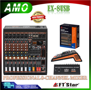 ZHUGE - New EX-8USB 8 Channel Mixer with USB Input and BT Function DSP effects