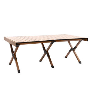 Light weight portable foldable waterproof durable strong and natural All aluminum alloy egg roll table outdoor portable camping table Outdoor barbecue camping table