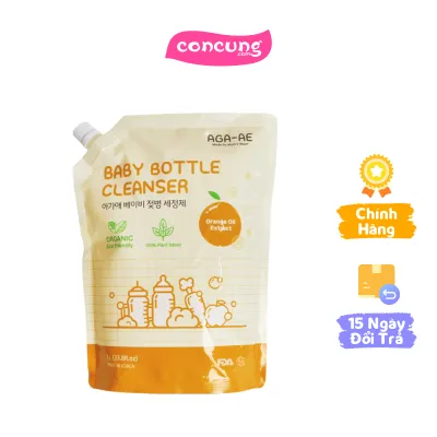 Nước rửa bình sữa AGA-AE hương cam - Túi 1L