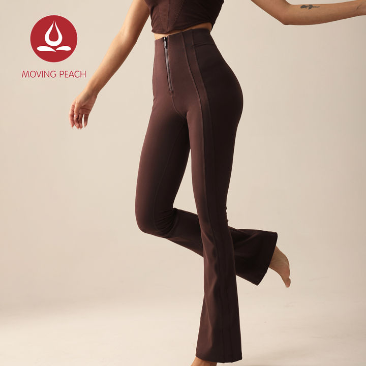 NEW！ Moving Peach Flared Pants For Women High Elastic Yoga