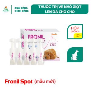 Vemedim Fronil Spot new nhỏ giọt lên da dùng cho chó bị ve bọ chét hiệu quả đến 4 tuần 1 hộp gồm 5 ống.