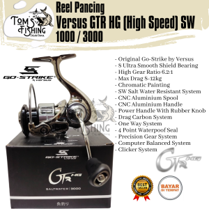Reel Pancing Go Strike Versus GTR HG 800 - 3000 SW (8 Bearing) Power Handle Murah - Toms Fishing