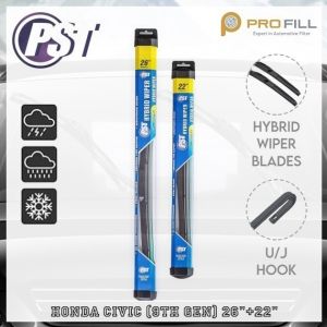 PST Hybrid Wiper Blade Set [Rubber Type] - Honda Civic (9th Gen) 2012-15 26"+22"