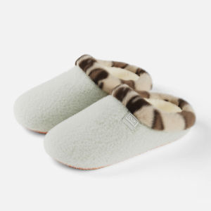 Puxi Versatile Fabric Home Cotton Slippers for Women Autumn and Winter Indoor Warm Closed-Toe Slippers Mens Non-Slip Home Slippers