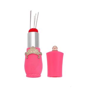 Lipstick Shape Sewing Pin Cushion Holder Sewing Organizers Box Sewing Pin Holder Sewing Needel Holder Storage Box