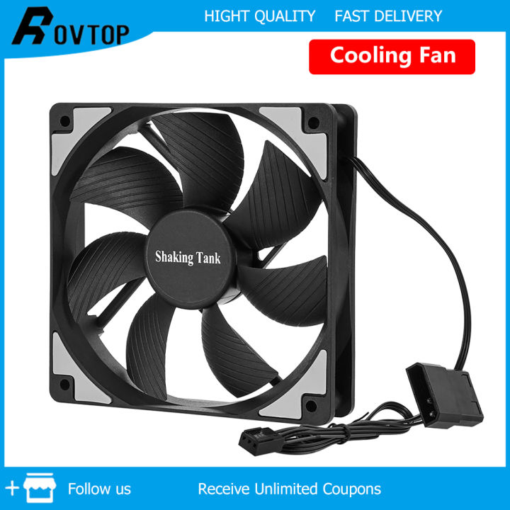 Rovtop 120*120*25MM 12V Cooling Fan Shaking Tank PWM Case Fan For Tablet PC and Laptop Office