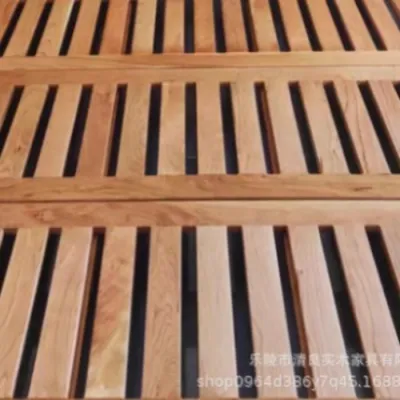 Black walnut wood without headboard suspended tatami bed small-sized bed all solid wood bed double frame low bed Japanese style bed