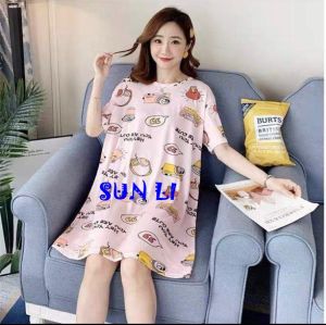 SUN LI | DT02 | Baju Tidur Dress / Daster Wanita Kaos Spandex Import Best Seller
