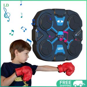 COD [Free Shipping] Music Boxing Machine Boxing Workout Machine Adjustable Speed Smart Boxing Training Machine Type C USB Charging Bluetooth-Compatible for Adults Kids