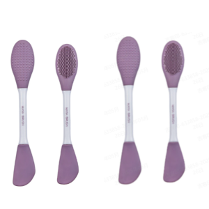Silicone Double Head V-Face Brush Face Massage Cleaning Brush Deep Clean Pores Mud Mask Brush