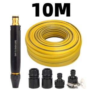 PVC Hose Portable High-Pressure Water Gun Car Washing Spray Carwash Hose Watering Garden Hose