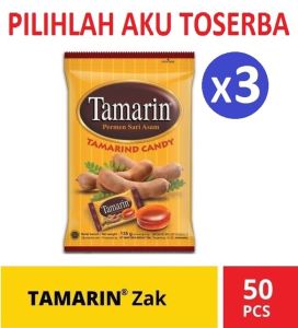 Permen Sari Asem Permen TAMARIN 135 Gr isi 50 Pcs - (HARGA 3 BUNGKUS)