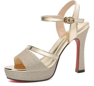 [Free Shipping] Womens New Summer Sandals with Elegant Thin Heels Versatile Comfortable Waterproof Platform Fashionable High Heels