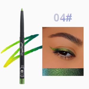 JUSTODO Shiny Chrome Eyeliner Pen Waterproof Green Gold Multi Chrome Eyeliner Lasting Purple Pigment Metallic Eyeshadow Liner Eye Makeup