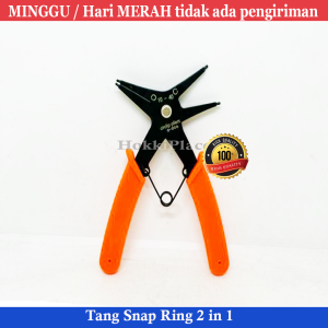 Tang Snap Ring 2 in 1 Lurus Buka Tutup Tang Penjepit Ring Circlip Pliers 2 Fungsi