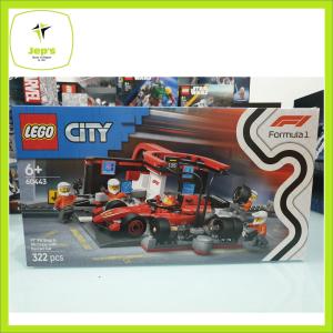 Lego City 60443 F1 Pit Stop and Pit Crew with Ferrari Car (2025)